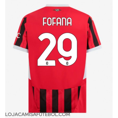 Camisa de Futebol AC Milan Youssouf Fofana #29 Equipamento Principal 2024-25 Manga Curta